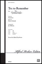 Try to Remember SATB choral sheet music cover